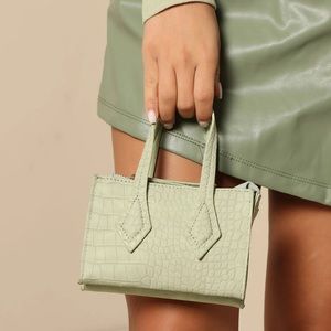 Crocodile mini detachable cross over handbag